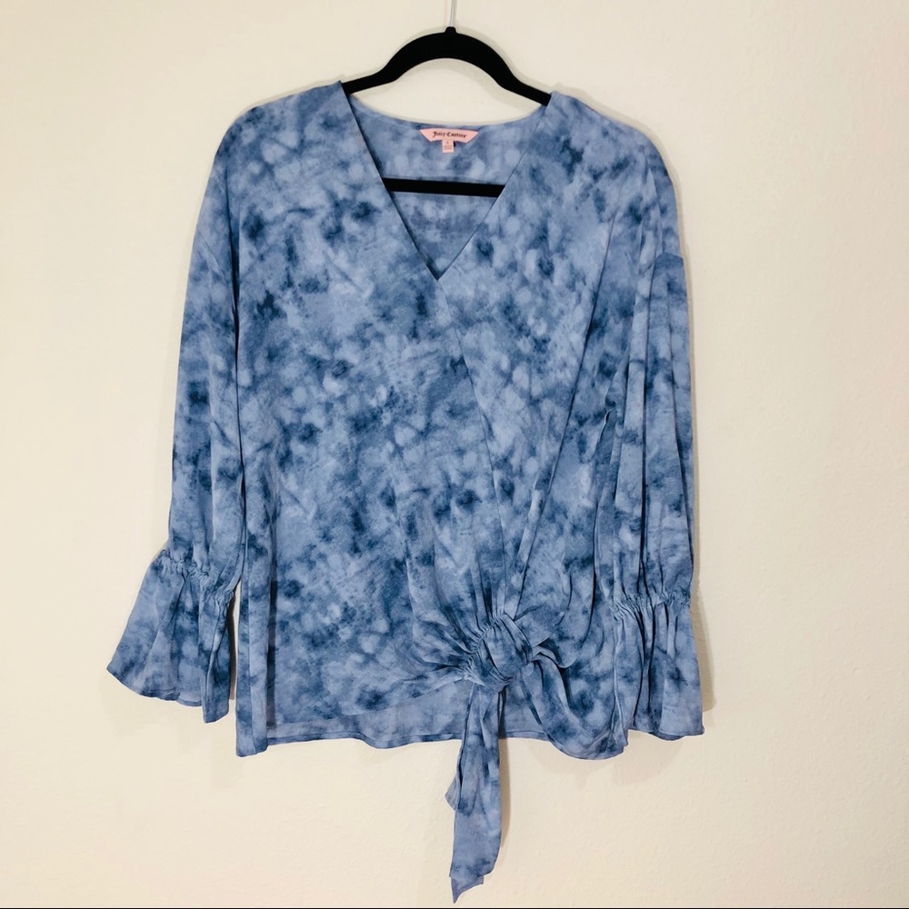 Juicy Couture Blue long Sleeve Blouse Size S